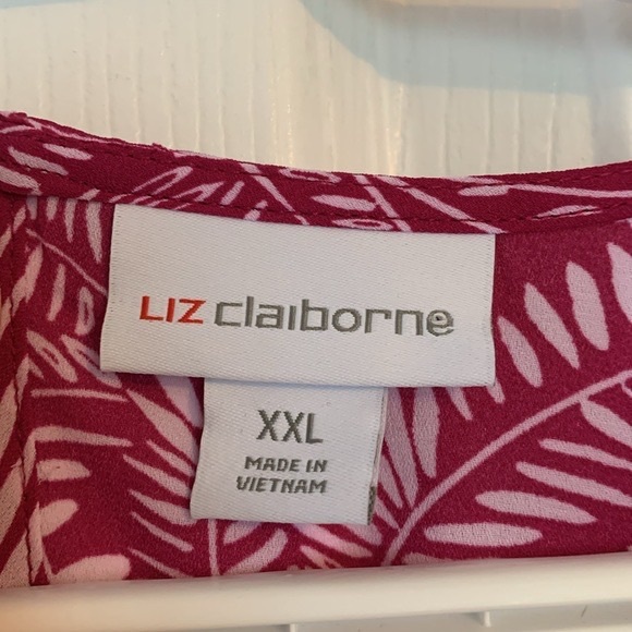 Lz Claiborne Womens V Neck short slee牛
Bouse
Rose Leaf Pattern Size XXL Comfy - Picture 10 of 12